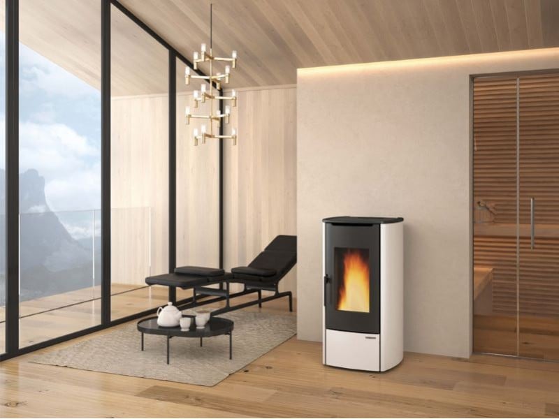 Piec na pelet La Nordica Extraflame MARINA IDRO H11 bordowy