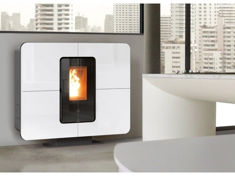 Piec na pelet Thermorossi SLIMQUADRO 9 CRYSTAL PLUS | Dobry Kominek